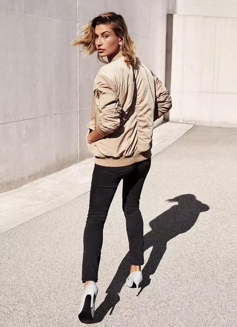 H&M Bomber Jacket, Super-Slim-Fit Παντελόνι και Suede Pumps