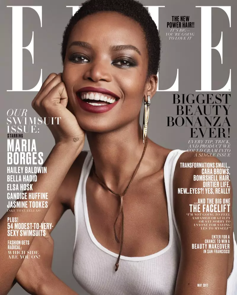 Maria Borges op ELLE Magazine mei 2017 Cover