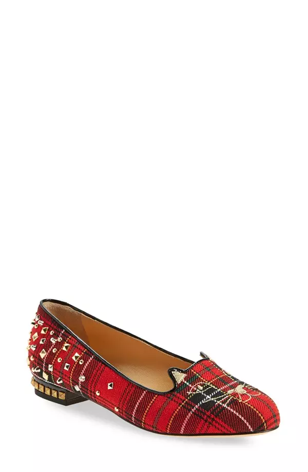 Charlotte Olympia 'Punk' Kitty Unplugged Flats