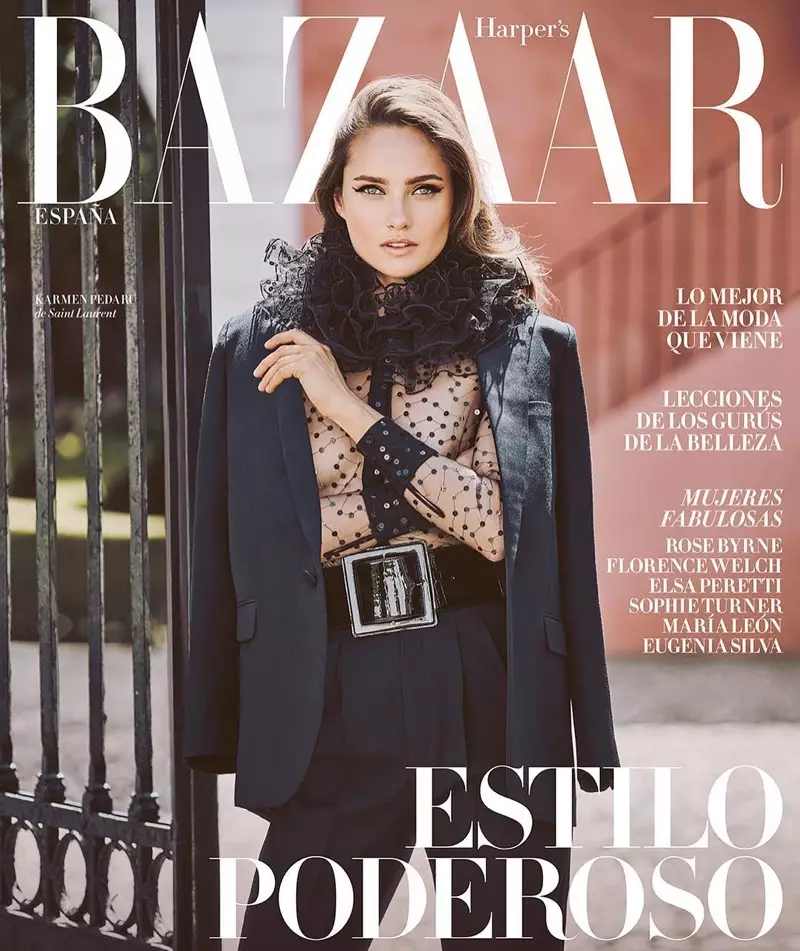 Кармен Паедару на обложке Harper's Bazaar Spain, август 2016 г.