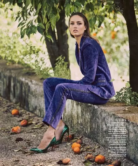Karmen Pedaru Poses ing Best of Fall kanggo Harper's Bazaar Spanyol