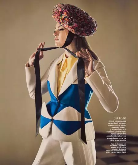 Karmen Pedaru Poses ing Best of Fall kanggo Harper's Bazaar Spanyol
