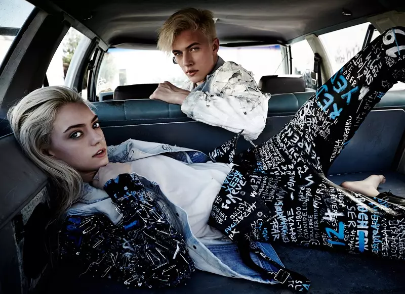 Sumama ang Pyper America kay Brother Lucky Blue para sa Ksubi Denim Ads