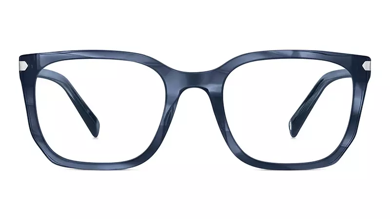 Warby Parker Alcott Glasses in Chesapeake Blue with Silver $145