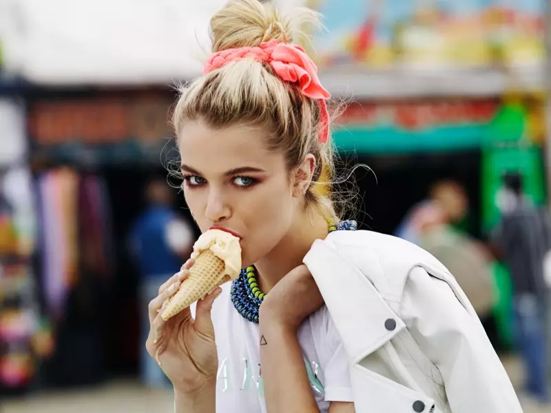 Hailey Clauson tref Venice Beach for Lovers + Friends Lente 2014 Lookbook