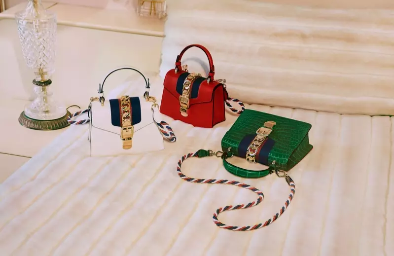 Tre forskjellige farger av Gucci Sylvie-veske