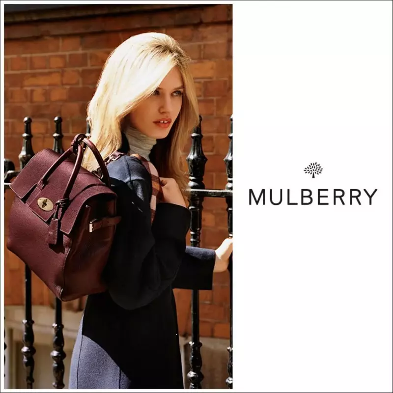 Джорджыя Мэй Джагер здымае ў Лондане для восеньскай рэкламы Mulberry's 2015