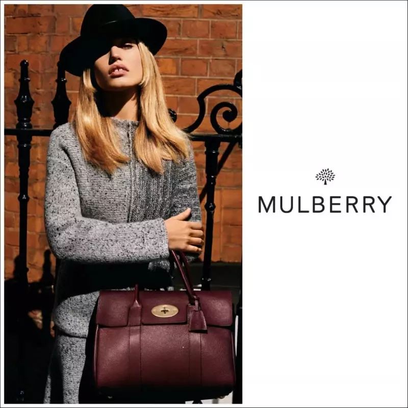 Georgia May Jagger posearret yn Londen foar Mulberry's Fall 2015 Ads