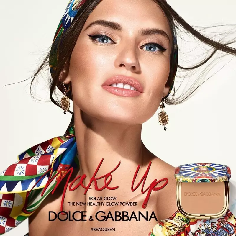 Bianca Balti שטערן אין Dolce & Gabbana #BeAQueen Makeup קאמפאניע