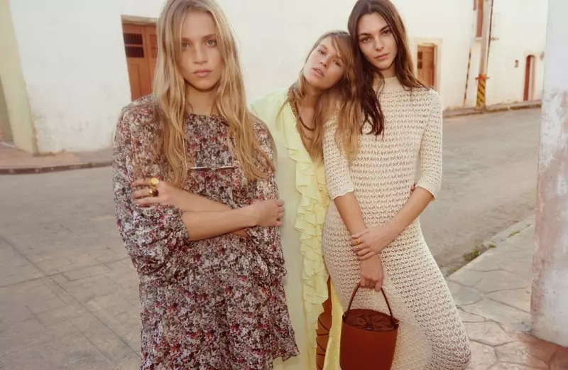 Rebecca Leigh Longendyke, Anna Ewers dhe Vittoria Ceretti luajnë në fushatën Mango pranverë-verë 2020