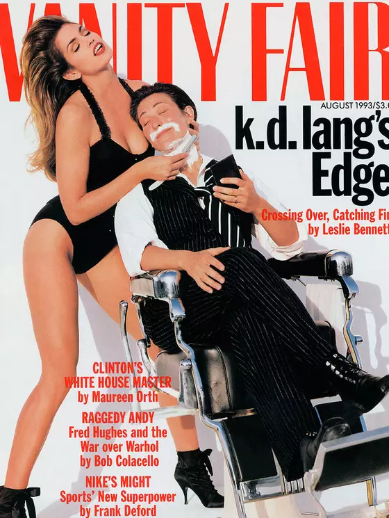 KD Lang i Cindy Crawford na Vanity Fair 1993 okładka