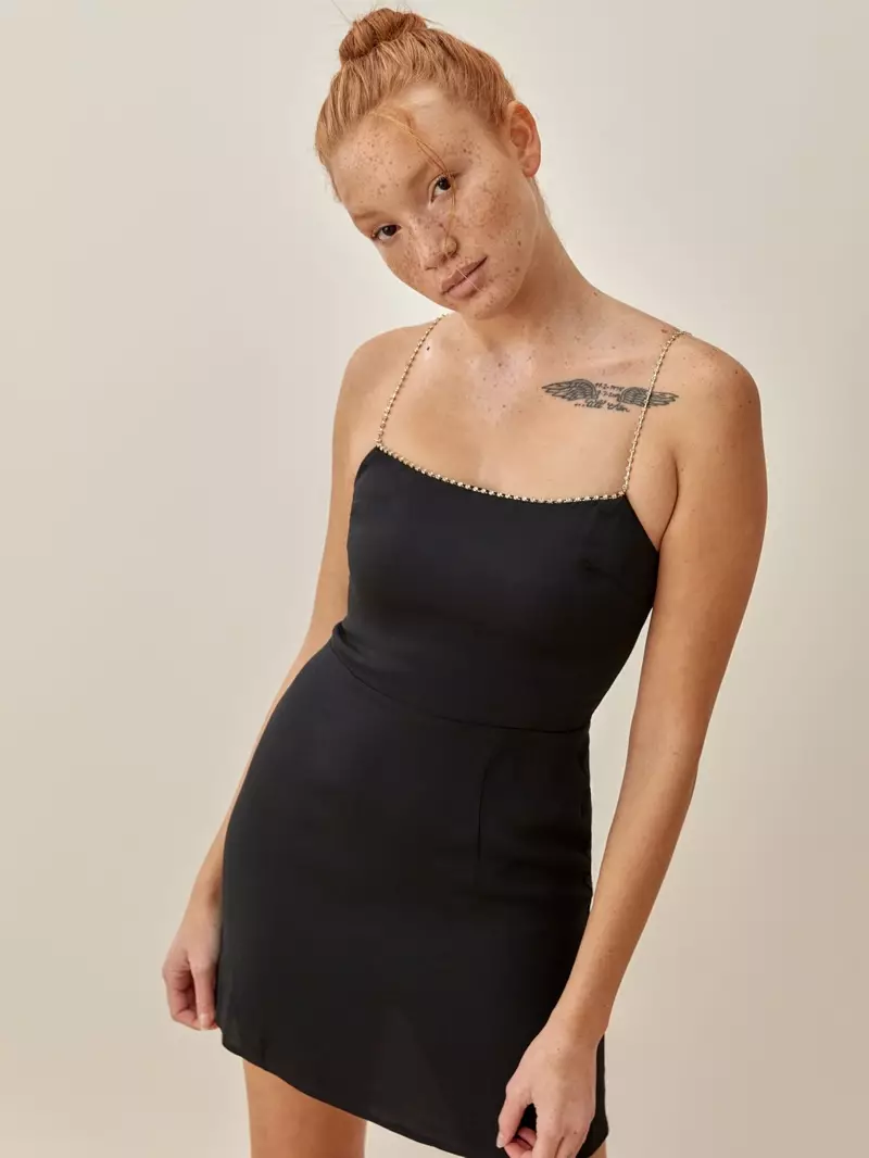 Reformation Baltimore Dress in Black $218