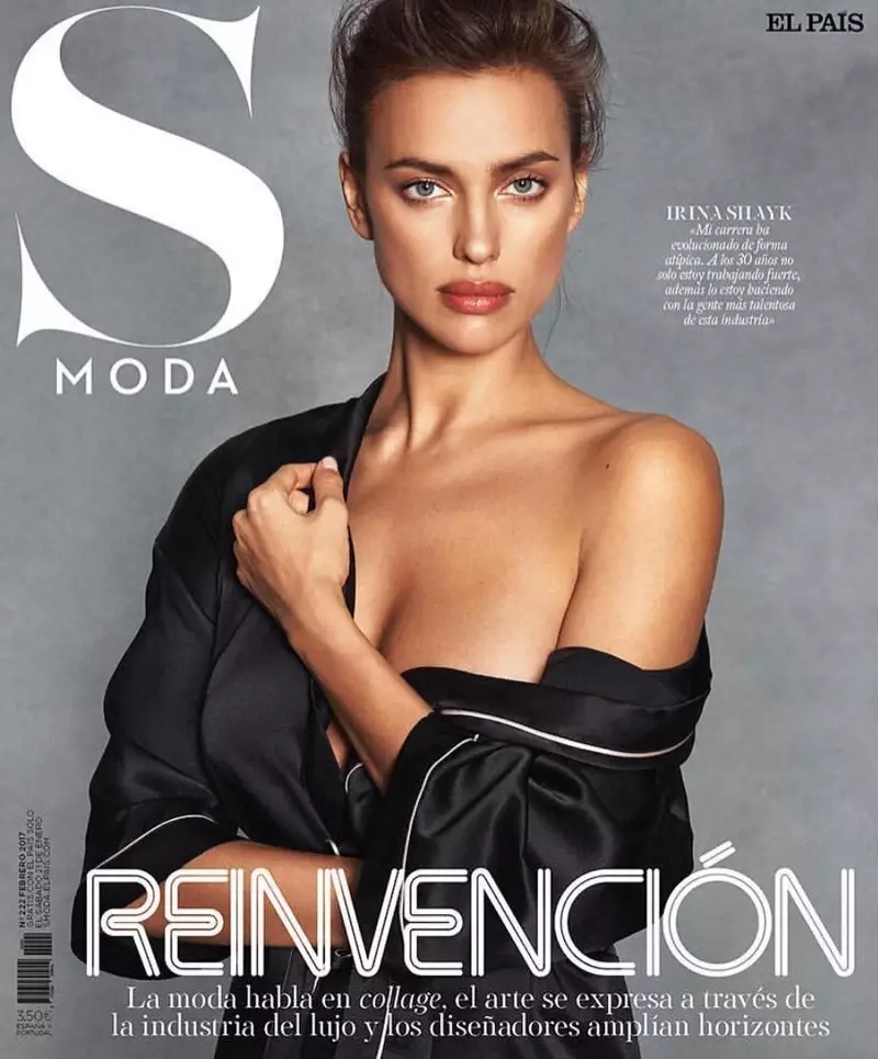 Irina Shayk op S Moda Februarie 2017 Voorblad