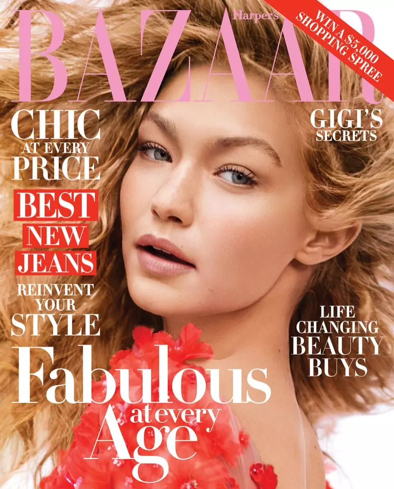 Gigi Hadid Harper's Bazaar oktober 2016 fotoshoot