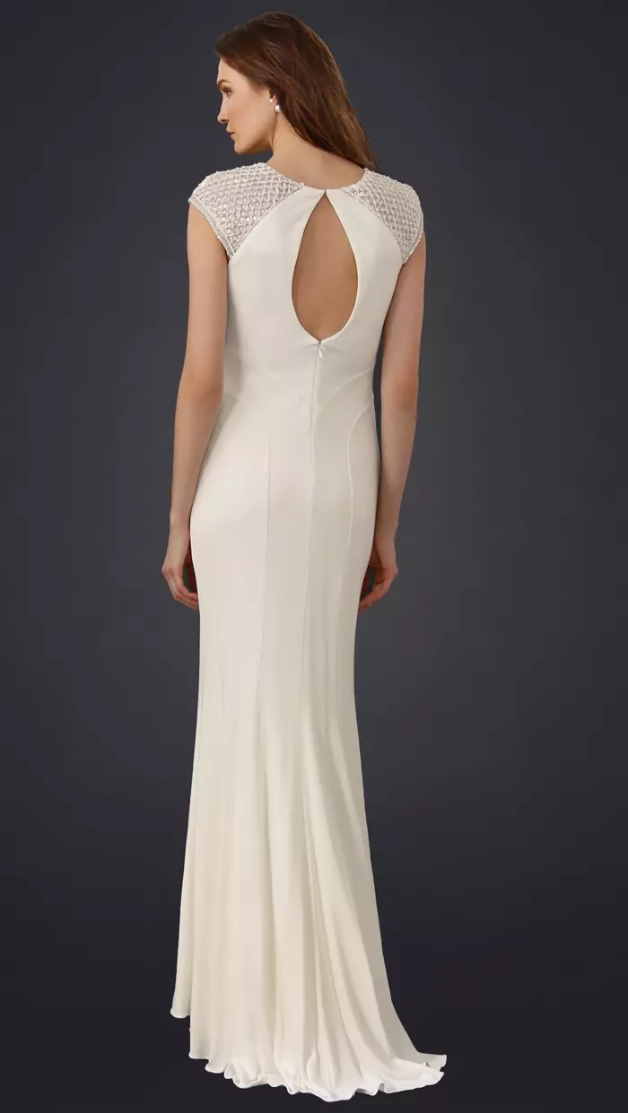 Badgley Mischka Gown ma Keyhole Back