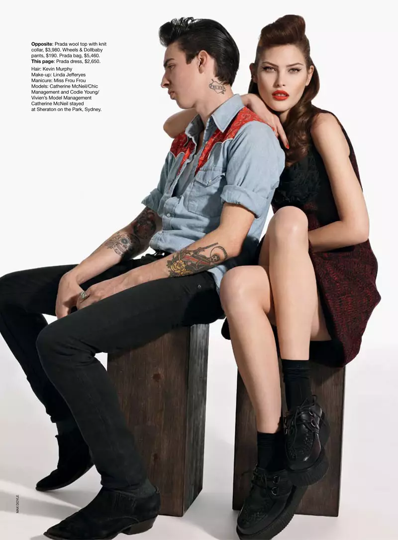 Catherine McNeil fyrir Vogue Australia september 2010 eftir Max Doyle