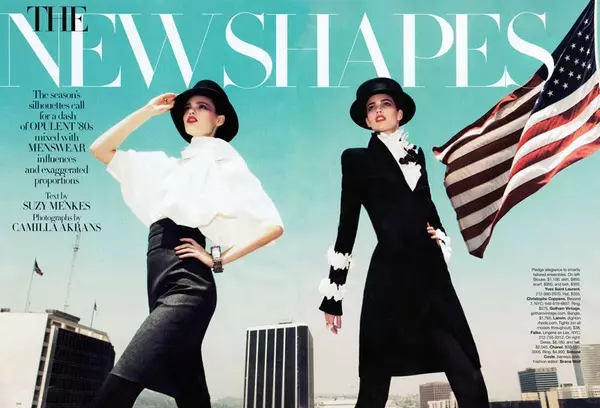 Kendra & Katie Bain triail as ar 'The New Shapes' do Harper's Bazaar US