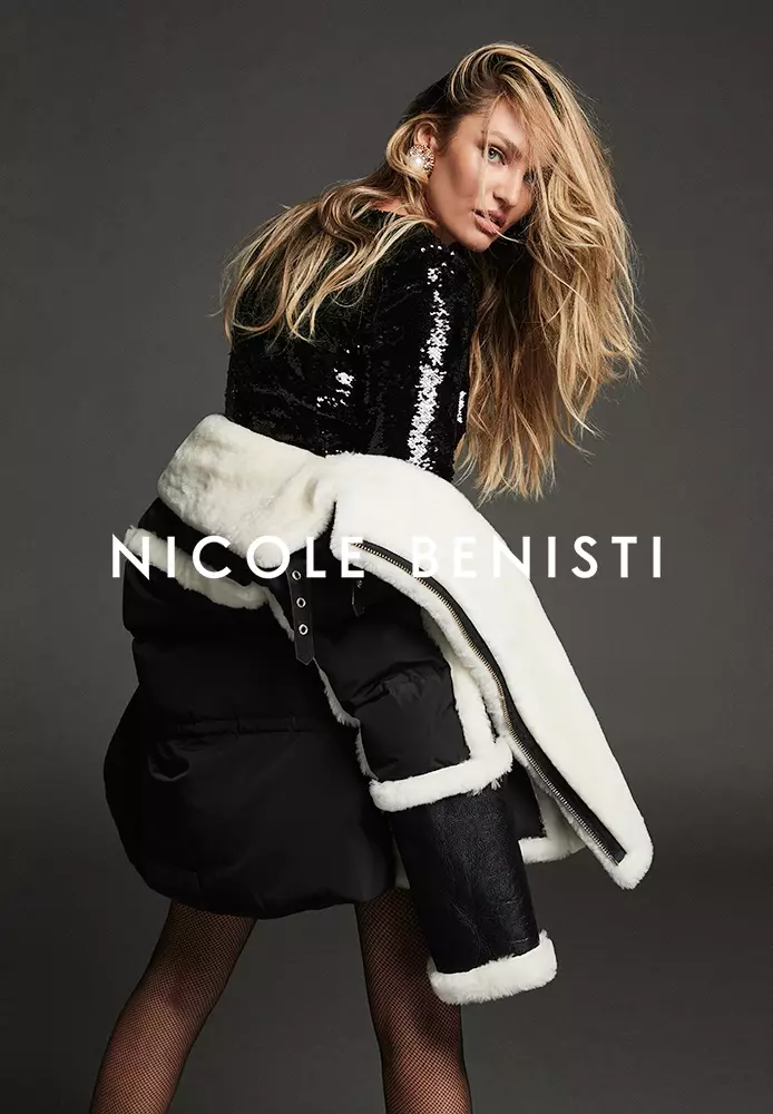 A szupermodell, Candice Swanepoel Nicole Benisti 2021 őszi-téli kampányának frontja.