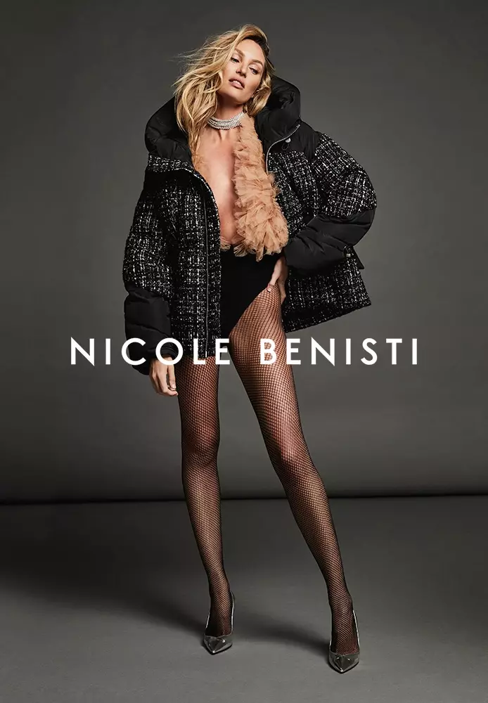 Rockový tvíd, Candice Swanepoel vedie kampaň Nicole Benisti jeseň-zima 2021.