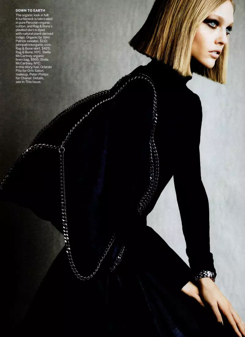 Sasha Pivovarova na Patrick Demarchelier kwa Vogue US Novemba 2010