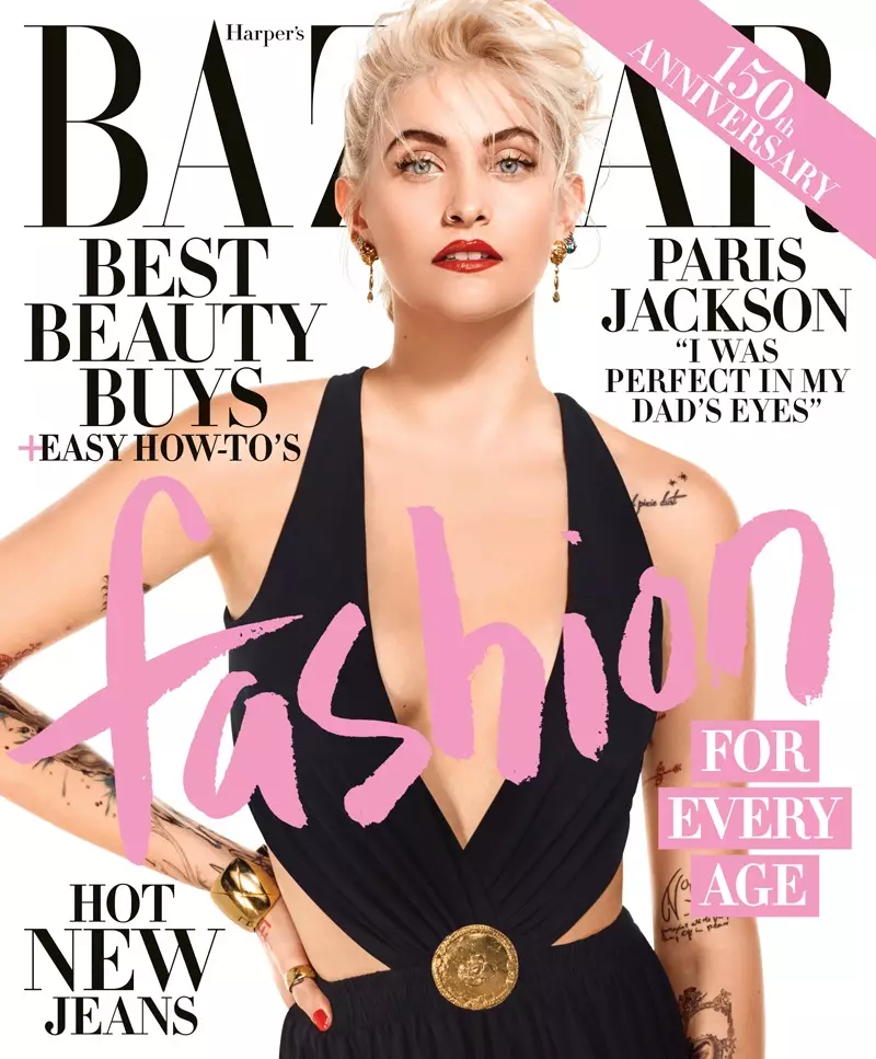 Paris Jackson op Harper's Bazaar april 2017 Cover