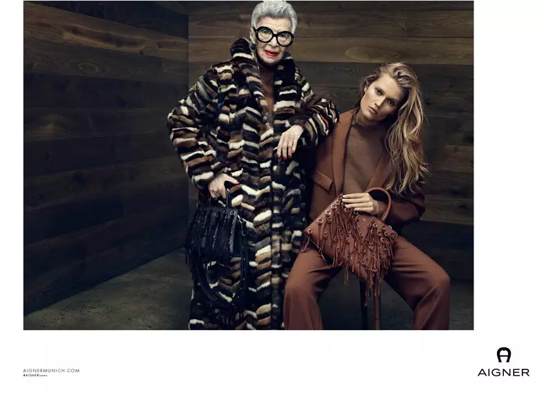 Iris Apfel y Toni Garrn protagonizan la campaña otoño-invierno 2016 de Aigner