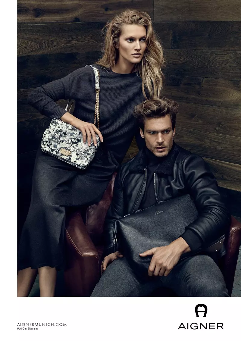 Toni Garrn en Jason Morgan zien er luxe uit in de advertenties van Aigner in de herfst van 2016