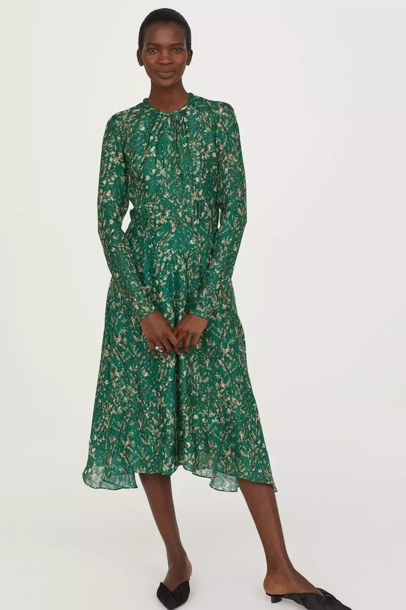 H&M Conscious Exklusives bedrucktes Seidenkleid $249