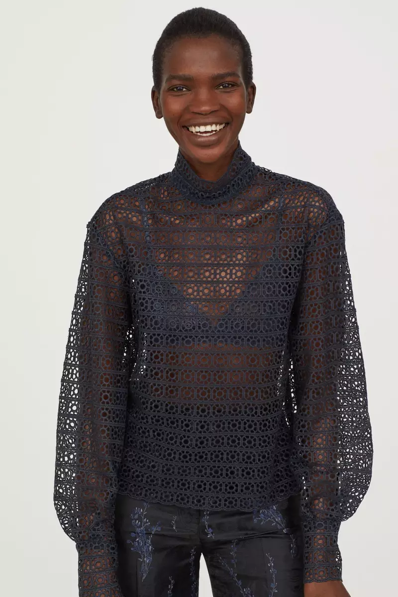 H&M Conscious Exclusive Lace Blouse $129