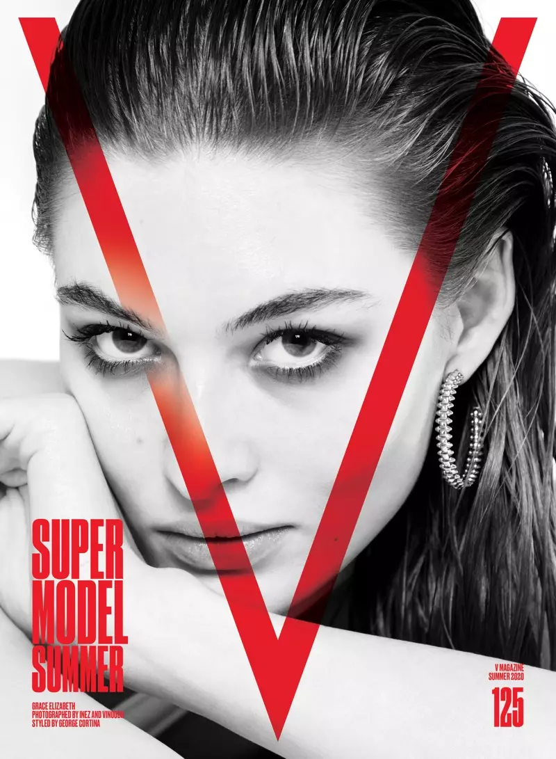 Grace Elizabeth op V Magazine #125 Cover. Foto: Inez & Vinoodh