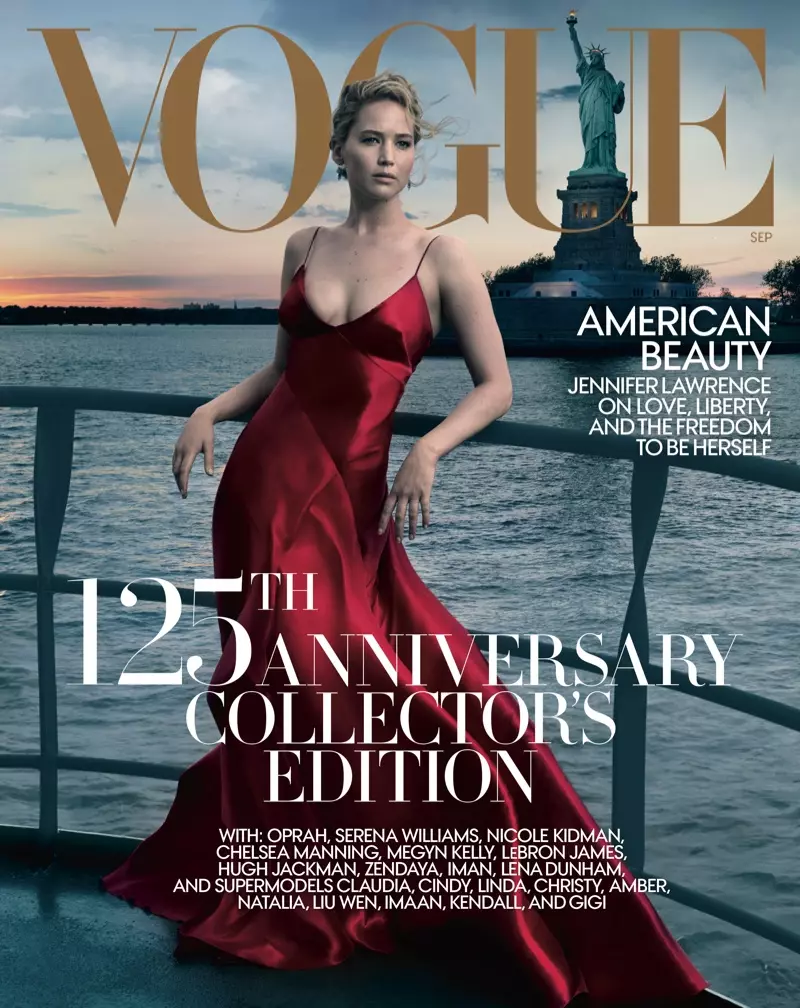 Focení obálky Jennifer Lawrence Vogue USA září 2017