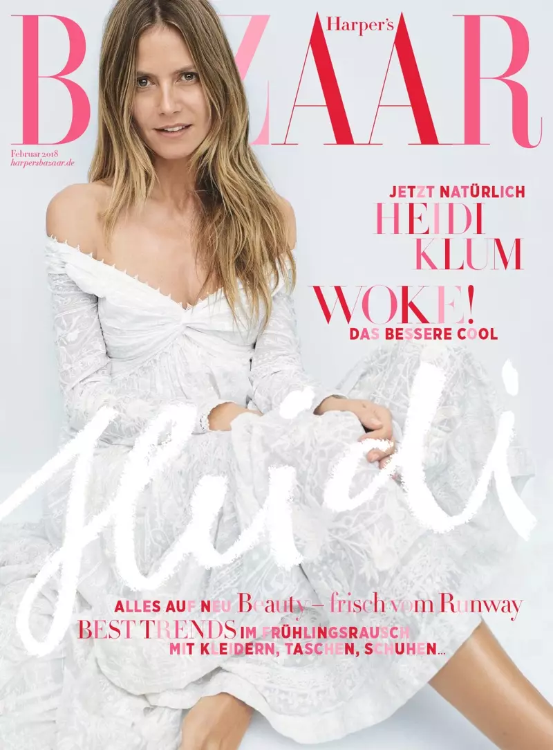 Heidi Klum is 'n natuurlike skoonheid vir Harper's Bazaar Duitsland