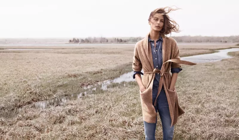 Daria Werbowy Mango's වැටීම-ශීත 2014 ව්‍යාපාරයේ රඟපායි