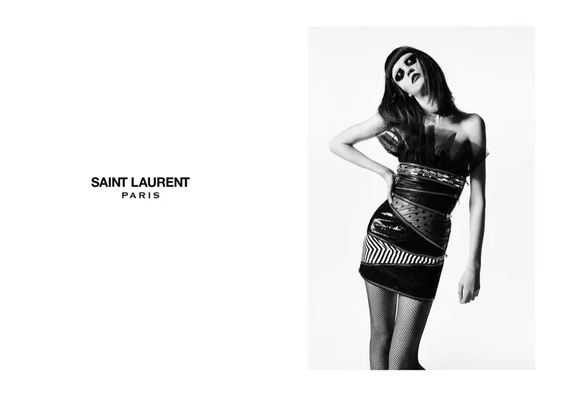 Kampanye musim gugur-musim dingin 2015 Saint Laurent sing difoto dening Hedi Slimane njupuk giliran punk.