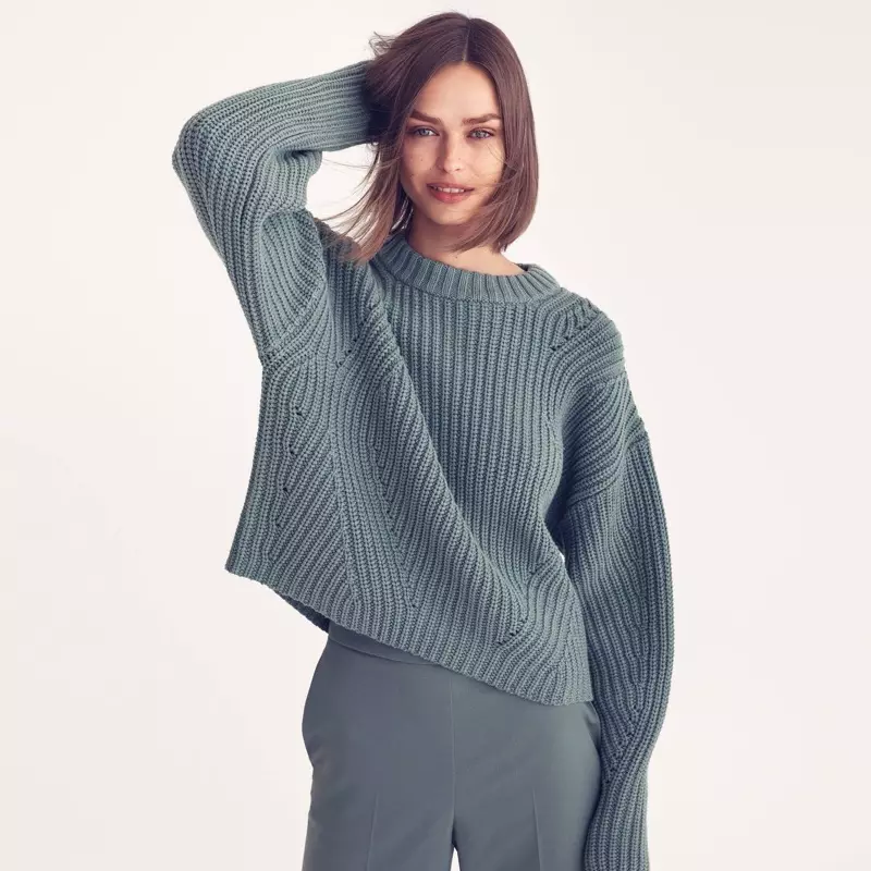 H&M Knit Sweater وسراويل واسعة الساق