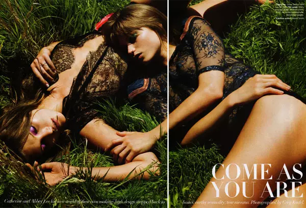 Kommt Wéi Dir Sidd | Abbey Lee Kershaw & Catherine McNeil fir Vogue Australia's 50th Anniversary Issue