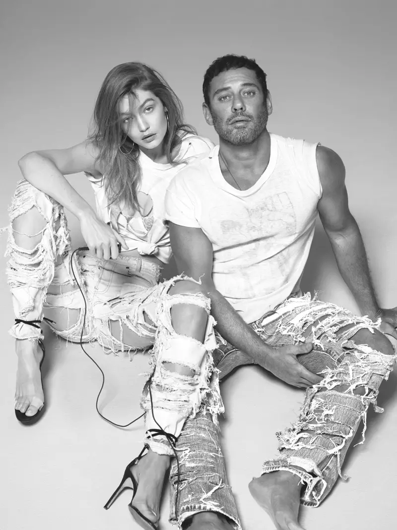 Gigi Hadid Rocks Denim with Mert Alas for The Daily Front Row