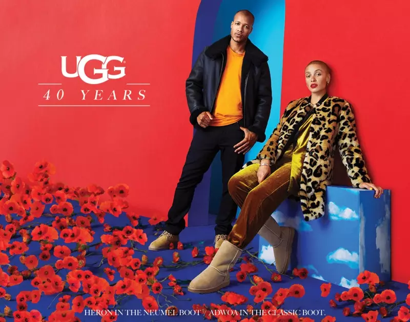 Heron Preston ati Adwoa Aboah irawọ ni UGG 40th aseye ipolongo