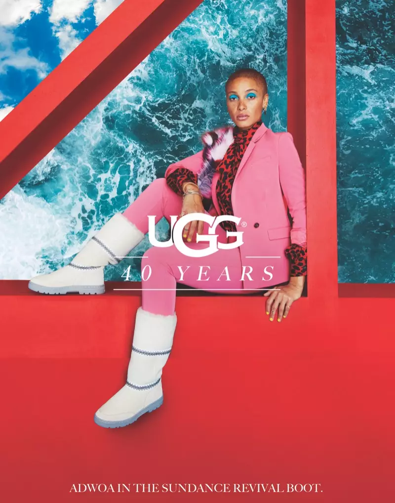 Adwoa Aboah محاذ UGG 40 هين سالگره مهم