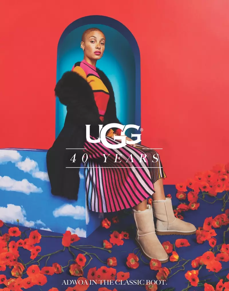 UGG, 40 ýyllyk kampaniýasy üçin Adwoa Aboah-a basýar