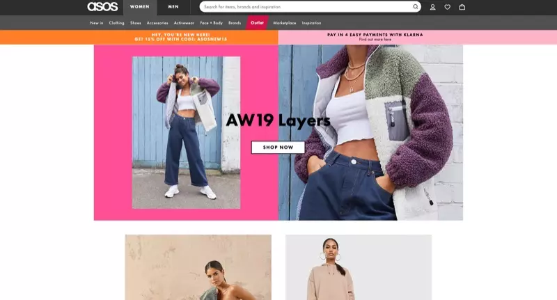 ASOS web stranica