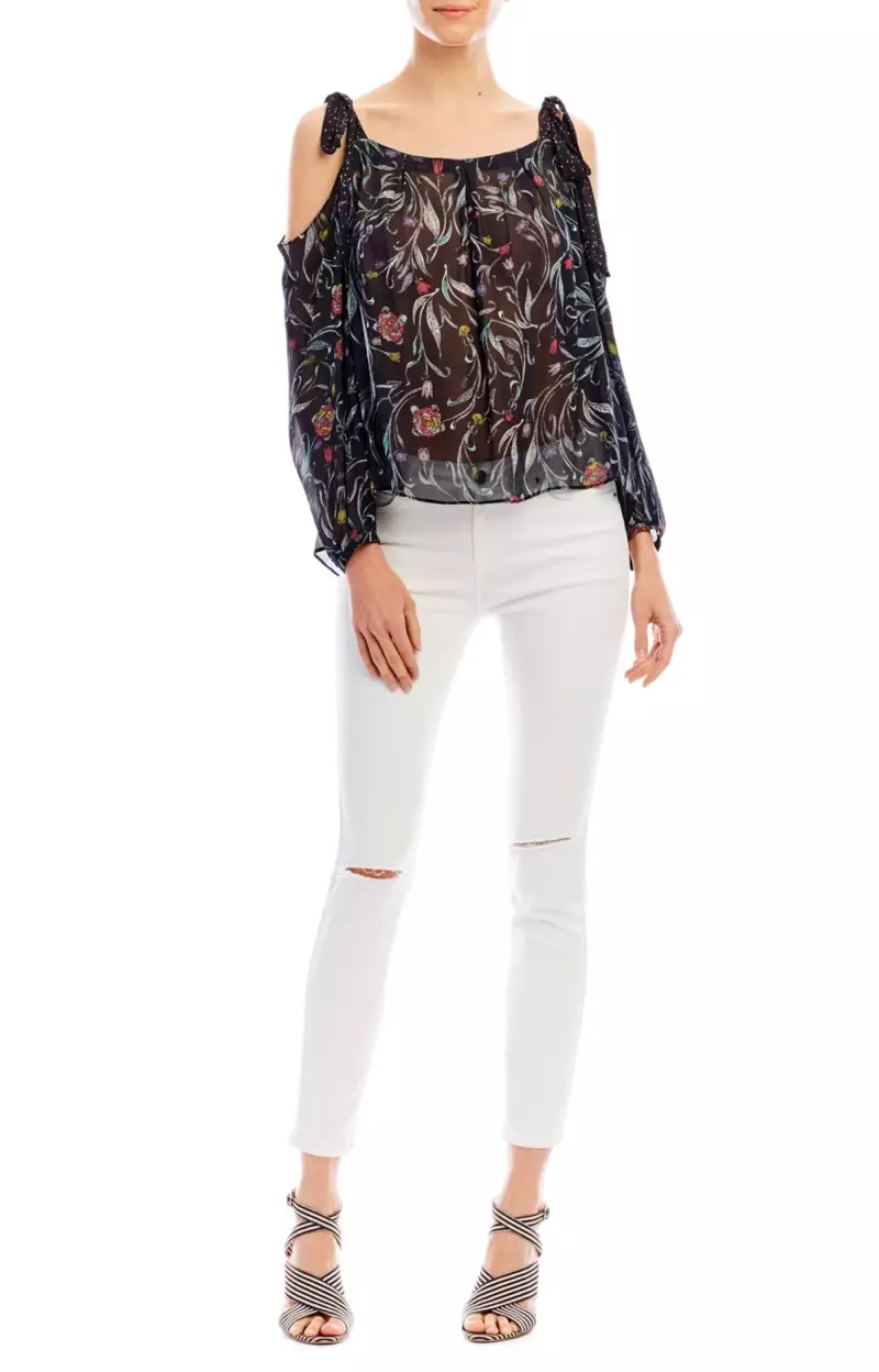 Nicole Miller Artelier Wispy Stems Qalstuklu Bluza