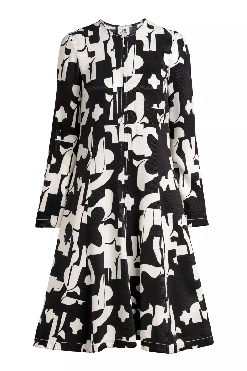 Vestido curto estampado H&M Studio $ 129