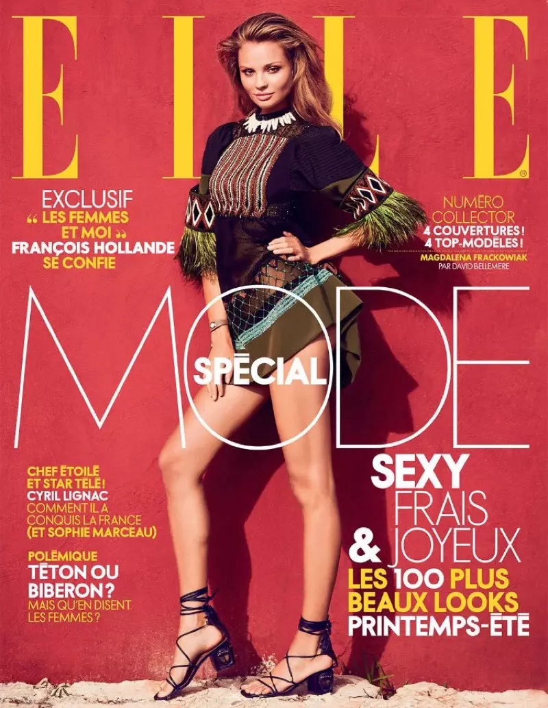 Magdalena Frackowiak ELLE France කතුවැකියේ නිවාඩු කම්පන ලබා දෙයි