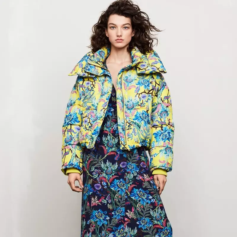 H&M 襯墊夾克和圖案連衣裙