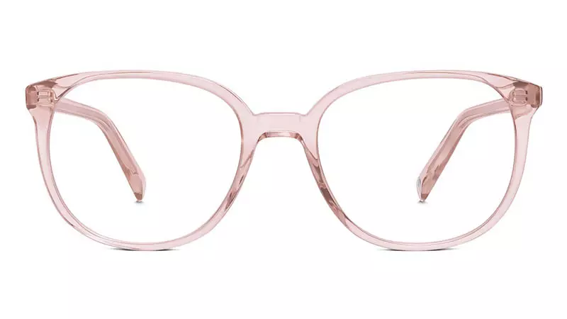 Warby Parker Eugene Rose kristalidagi kichkina ko'zoynak 95 dollar