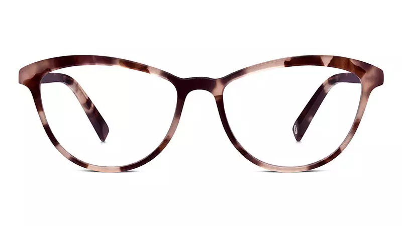 វ៉ែនតាតូច Warby Parker Louise ក្នុង Blush Tortoise $95