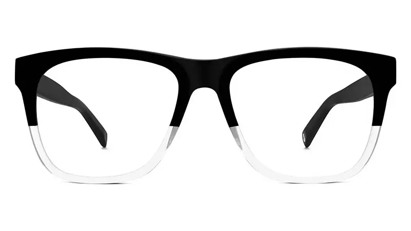 Warby Parker Lowry brilles Jet Black Fade krāsā 95 USD