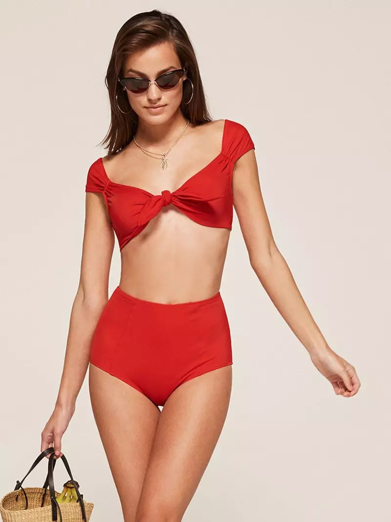 ການປະຕິຮູບ Monte Carlo Bikini Top $98 ໃນ Cherry ແລະ Mandalay Bikini Bottom $78