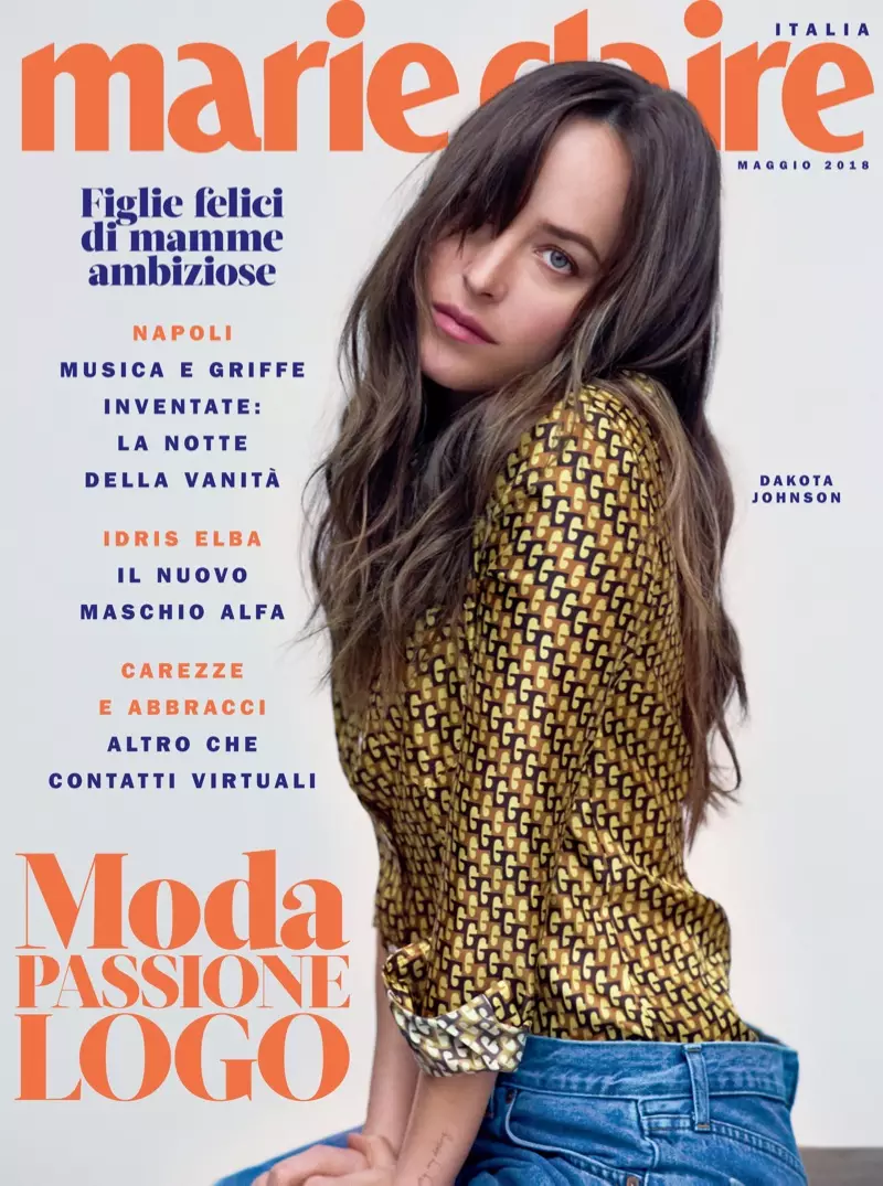 Dakota Johnson på Marie Claire Italien maj 2018 omslag